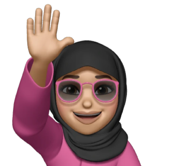 Memoji لمها تأشّر بيدها